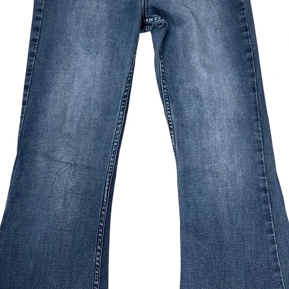 Shyanne Jeans Womens 27 Dark Blue Flare‎ High Rise Western Bell Bottom Cowgirl